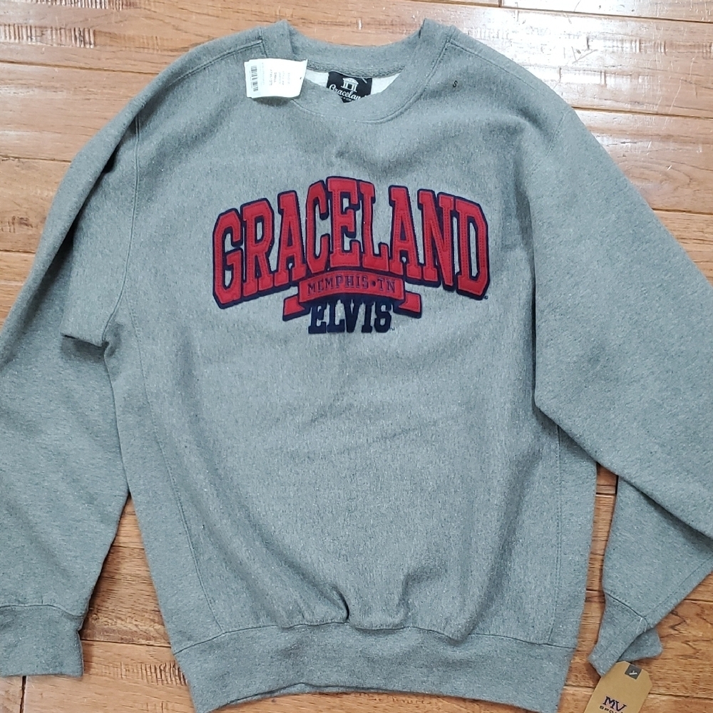 Graceland Gray Crewneck Sweater Elvis